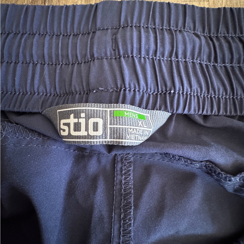 Stio Navy Blue Jogger Pants with Light Blue Drawstring - Picture 3 of 8